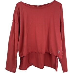 Free People Movement Red Knit Top